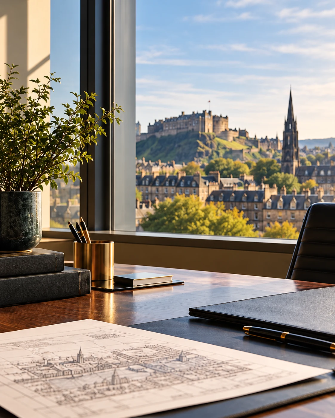 Illustrative Scottish architectural setting